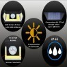 DRIWEI 4x Lampada ad induzione luce solare sensore movimento imperm...