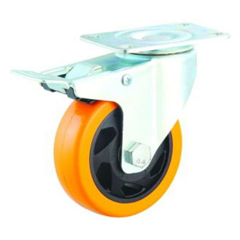 DOBO 2x Rotelle porta mobili poliuretano freno ultrascorrevoli bric...