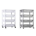 Cesto salva spazio bianco grigio contenitore ruote 4 piani plastica cesta casa