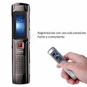 Registratore vocale digitale 8 gb mp3 ricaricabile voice recorder mini usb voce