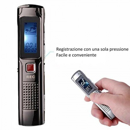 Registratore vocale digitale 8 gb mp3 ricaricabile voice recorder mini usb voce