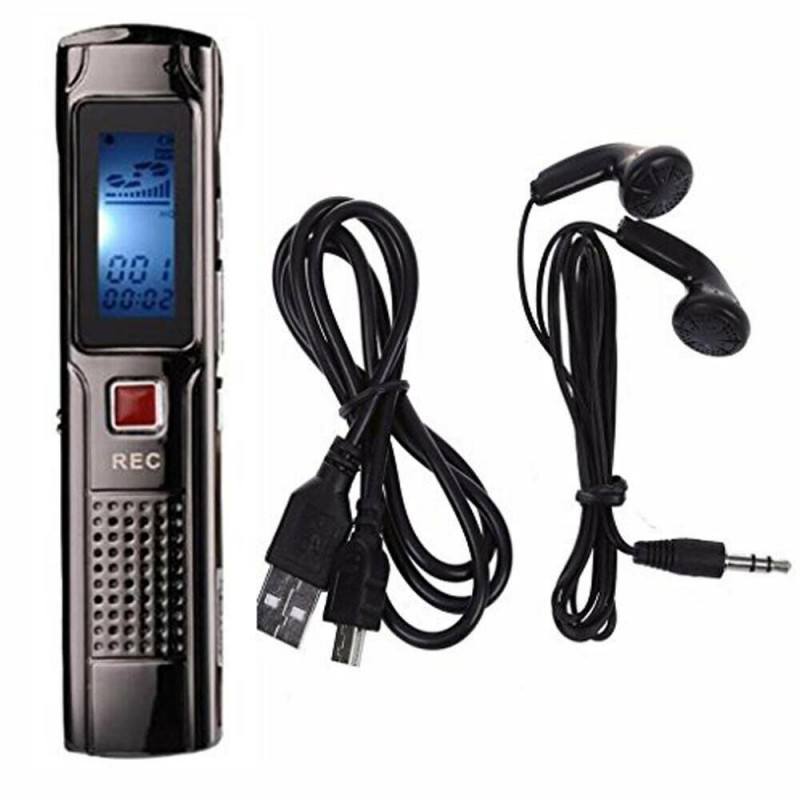 DOBO Registratore vocale digitale 8 gb mp3 ricaricabile voice recor...