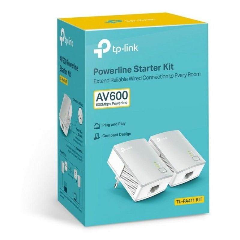 TP-LINK 2 AV600 mini porta ethernet 600 Mbps powerline TL-PA4010 KI...