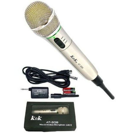 Microfono dinamico ricevitore wireless senza cavo karaoke musica unidirezionale