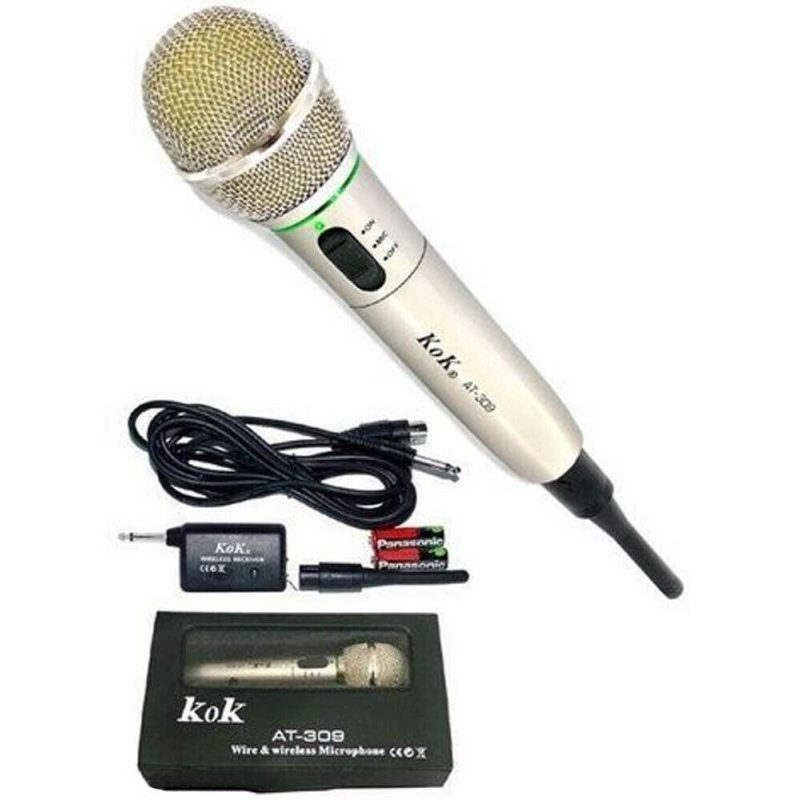DOBO Microfono dinamico ricevitore wireless senza cavo karaoke musi...