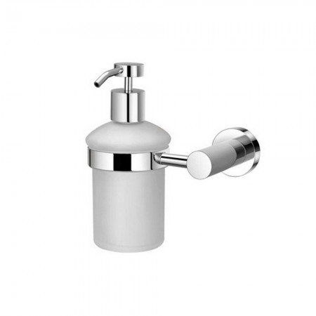 Dispenser sapone supporto a parete distributore cromato installazione bagno casa
