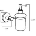 Dispenser sapone supporto a parete distributore cromato installazione bagno casa