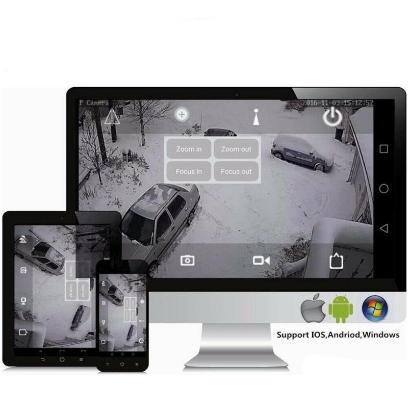 DOBO Telecamera industriale da esterno 4G full HD wireless ip visio...