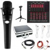 DOBO Kit microfono cardoide condensatore cavalletto auricolari mixe...