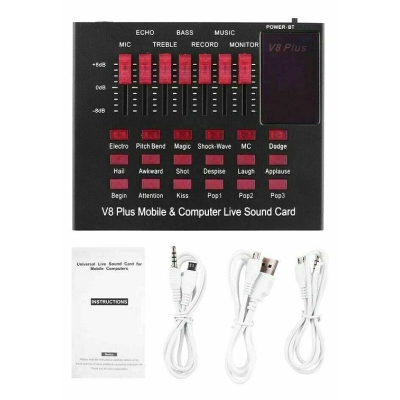 DOBO Kit microfono cardoide condensatore cavalletto auricolari mixe...