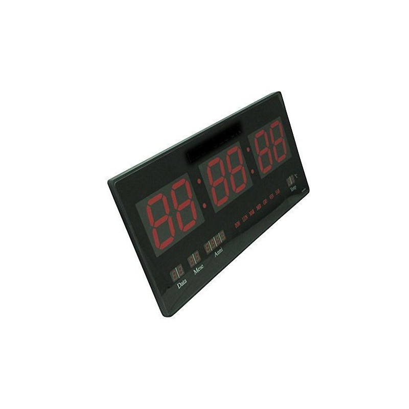 Orologio digitale a LED da parete con datario temperatura e lettura nitida. 45x22x3 CM