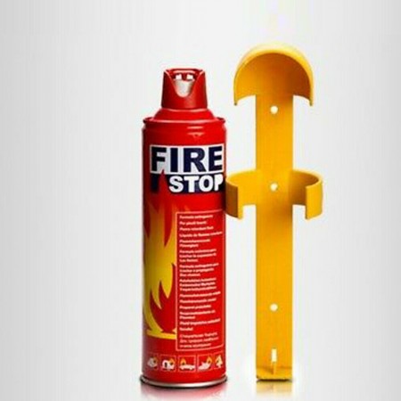 Mini estintore portatile supporto auto camper casa barca piccoli incendi 500 ml