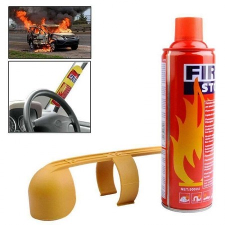 Mini estintore portatile supporto auto camper casa barca piccoli incendi 500 ml