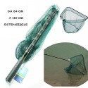 Retino da pesca guadino telescopico pieghevole 150 cm pesca accessori sport rete
