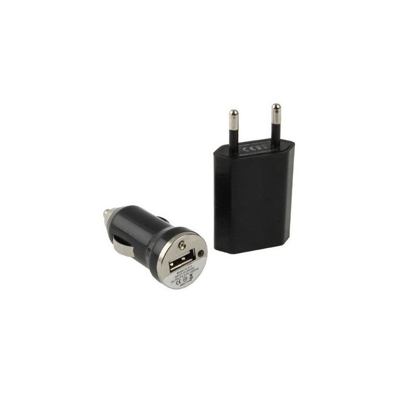 Kit caricabatteria 3 in 1 RETE / AUTO / CAVO per smartphone con presa Micro USB 