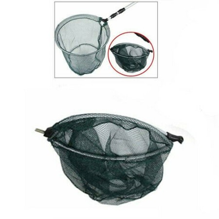 Retino rete da pesca manico telescopico pieghevole 90 cm mare lago fiume hobby