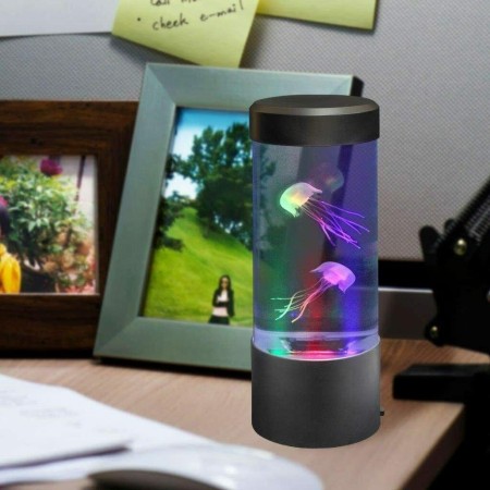 Lampada led simulazione effetto acquario rilassante casa ufficio lampada tavolo