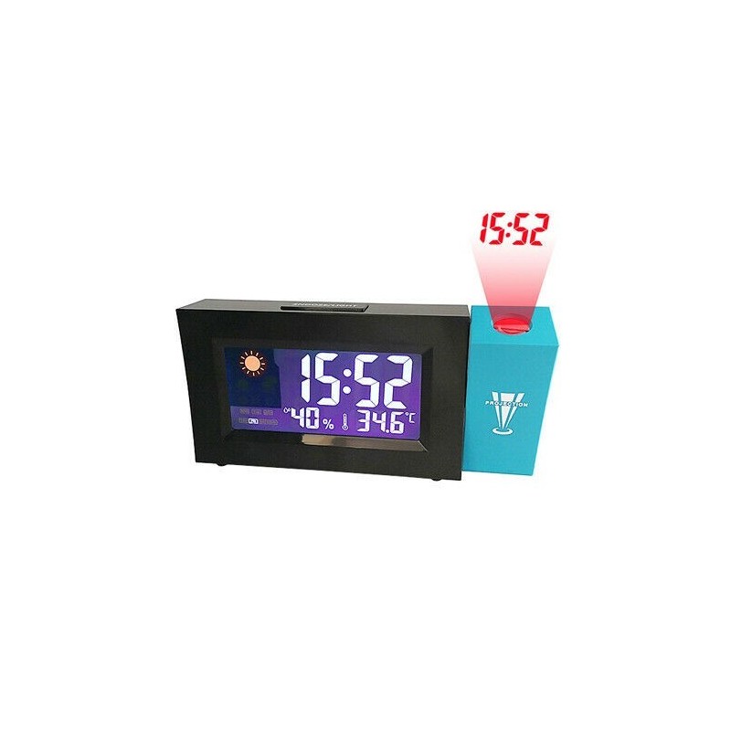 Orologio sveglia con proiettore temperatura ora proiezione calendario digitale