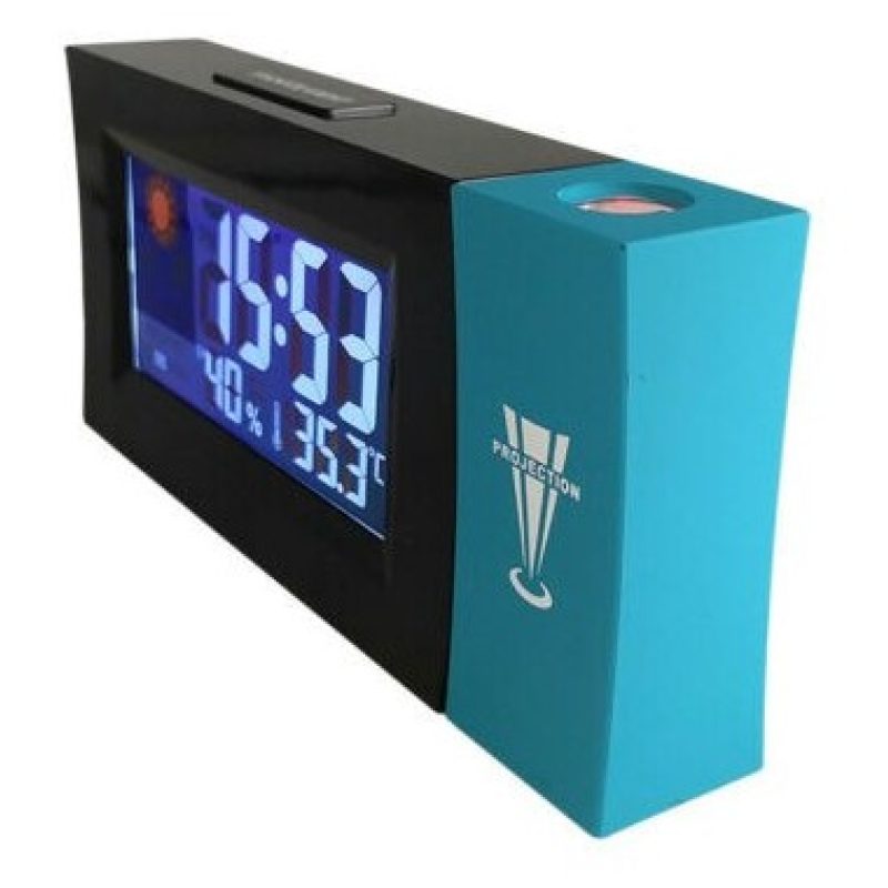 DOBO Orologio sveglia con proiettore temperatura ora proiezione cal...
