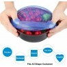 DOBO 6x Coperchi in silicone estensibili per contenitori tappi elas...