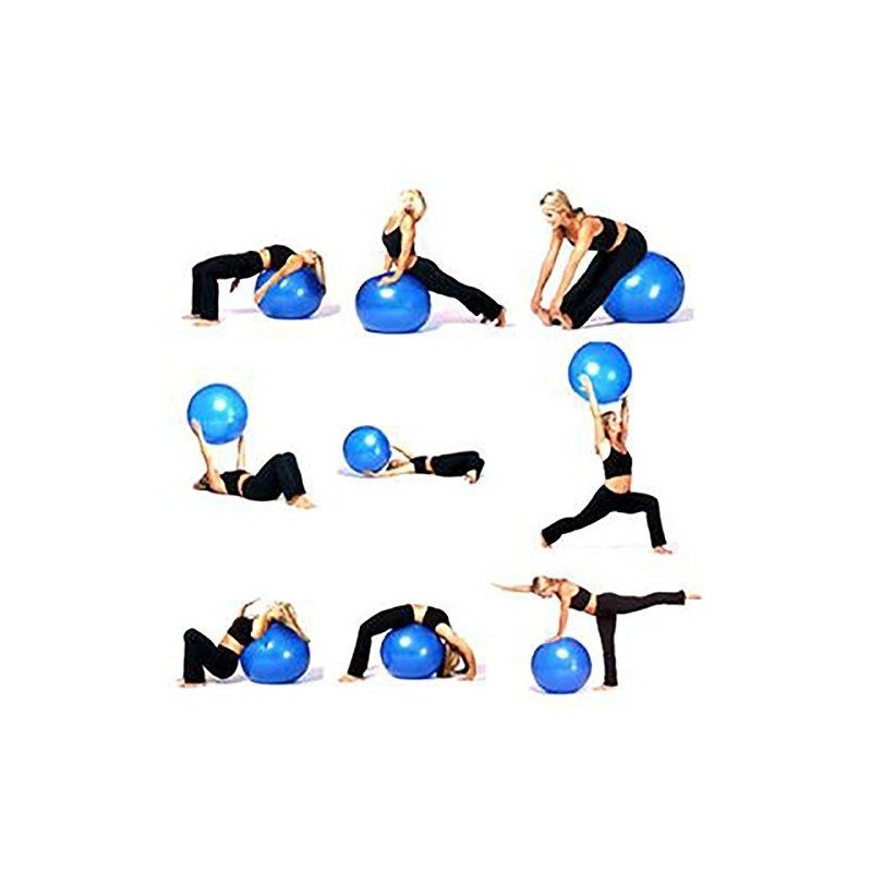 Gym Ball - Palla per esercizi palestra yoga ginnastica palla fitness addominali - con pompa a pedale