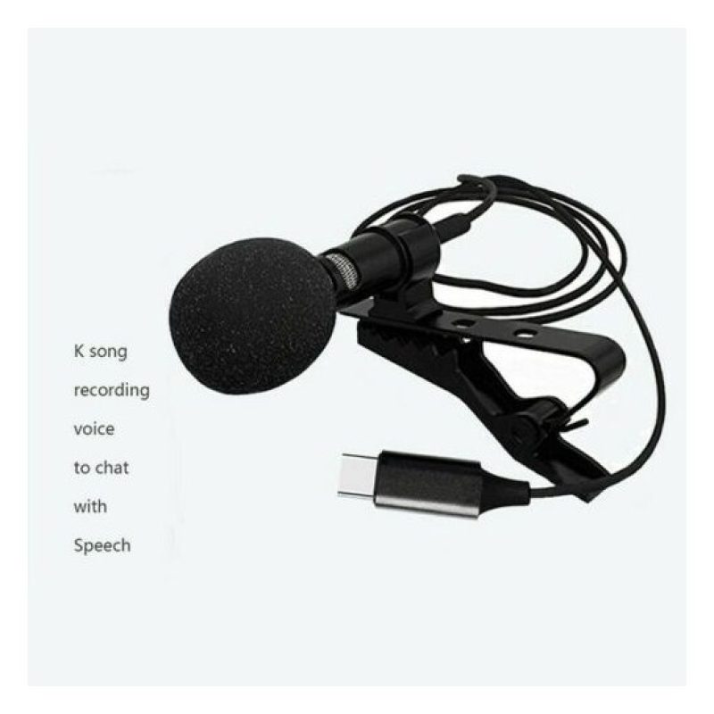 DOBO Microfono lavalier jack type C smartphone cellulare registrare...