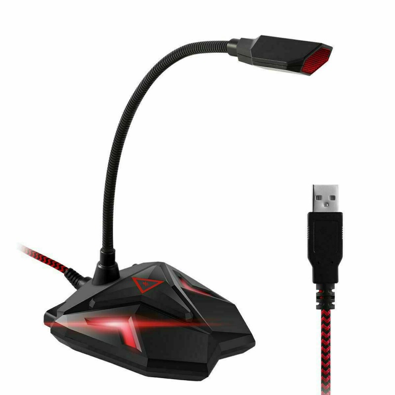 Microfono con stand da tavolo gaming meeting voce conferenze pc USB Q55 PS4