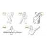 Resistance Band espansori Yoga Pilates Estensibile Fascia Fitness Tubo Elastico ABS forma a 8 - colore secondo disponibilità