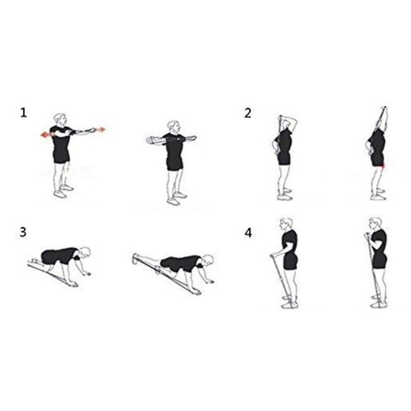 Resistance Band espansori Yoga Pilates Estensibile Fascia Fitness Tubo Elastico ABS forma a 8 - colore secondo disponibilità