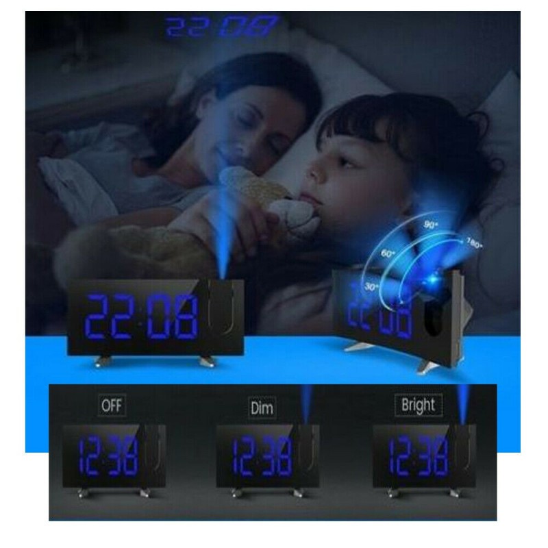 DOBO Sveglia proiettore muro multifunzione orologio display LCD dig...