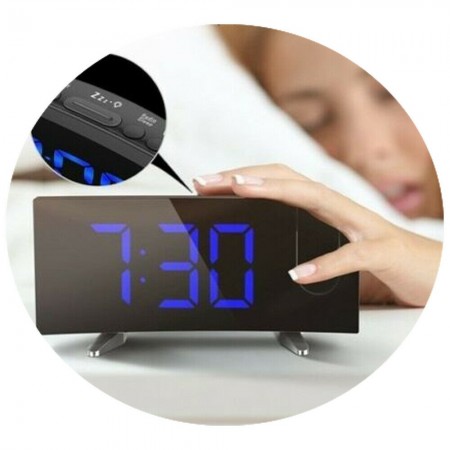 Sveglia proiettore muro multifunzione orologio display LCD digitale 3 luminosità