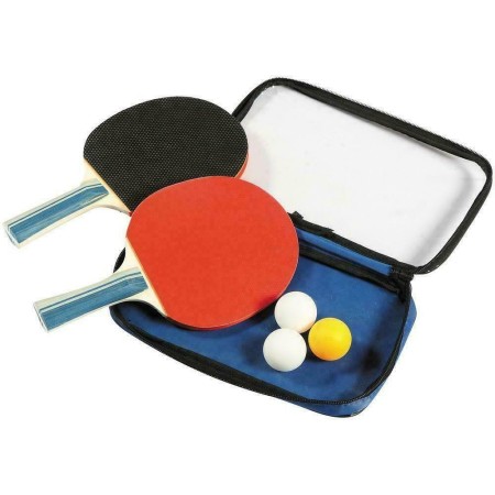 Set ping pong 2 racchette 3 palline tenni da tavolo hobby sport tempo libero