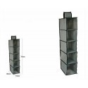 Organizer per armadio 5 ripiani cassetti scaffali pieghevole appendibile fascia