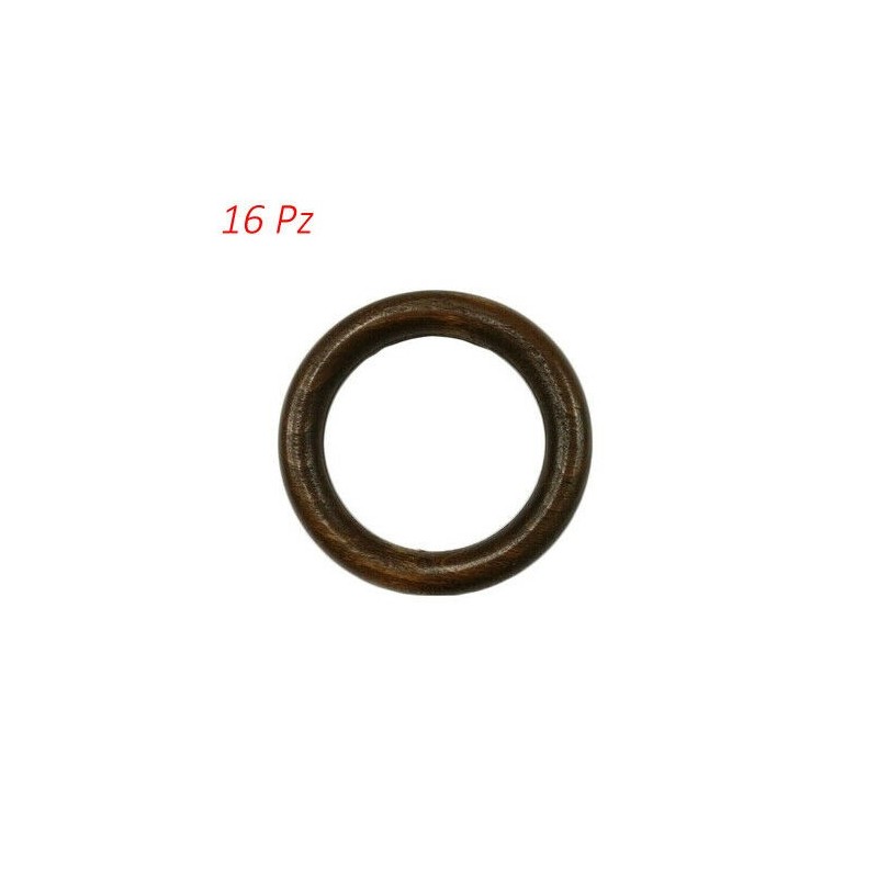 16x Anelli per tende 32 cm ganci tenda facile scorrimento legno bastone anello