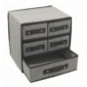 DOBO Set 5 cassetti pieghevole cassetto grigio 30x30x23 cm plastico...