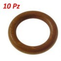 10x Anelli per tenda doccia legno 28 mm bastone tende 10 cerchi semplici casa