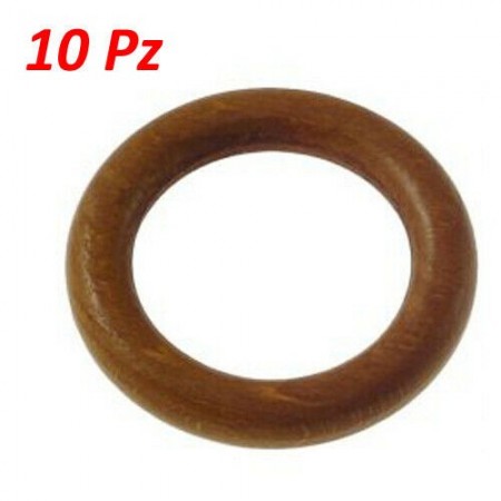 10x Anelli per tenda doccia legno 28 mm bastone tende 10 cerchi semplici casa