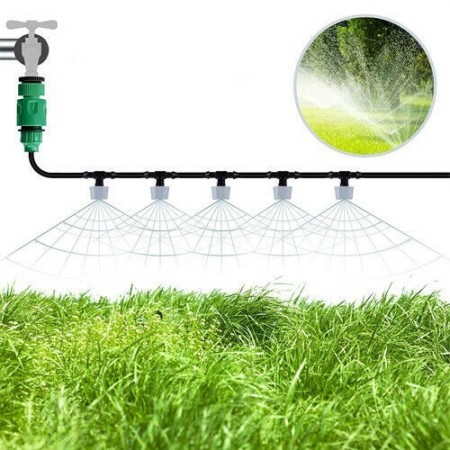 Kit tubo sistema goccia acqua nebulizzata irrigazione giardino giardinaggio 20 M