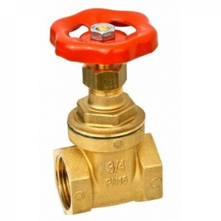 Valvola in ottone chiusura 3/4 saracinesca rubinetto acqua chiusura PN16 acqua