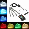 Kit 4 strisce led RGB cambio colore ritmo musica telecomando strobo atmosfera