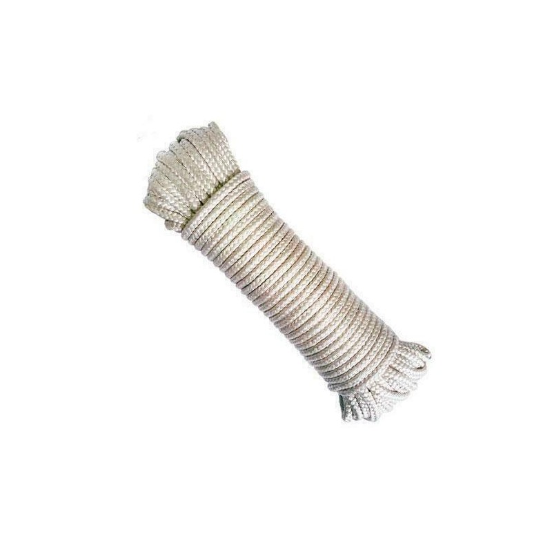 Corda fune 10 M bianca multiuso intrecciata nautica lunghezza nylon resistente