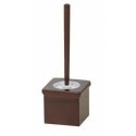 Scopino da bagno in legno scuro spazzola sostegno porta scopino vintage casa WC