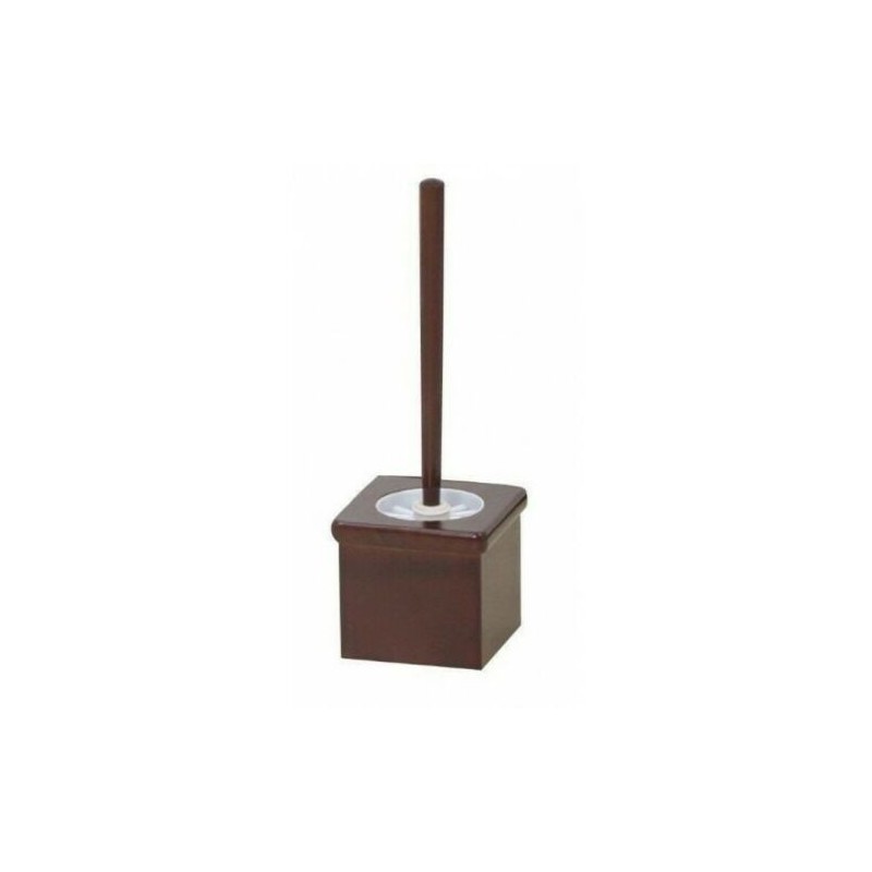 Scopino da bagno in legno scuro spazzola sostegno porta scopino vintage casa WC