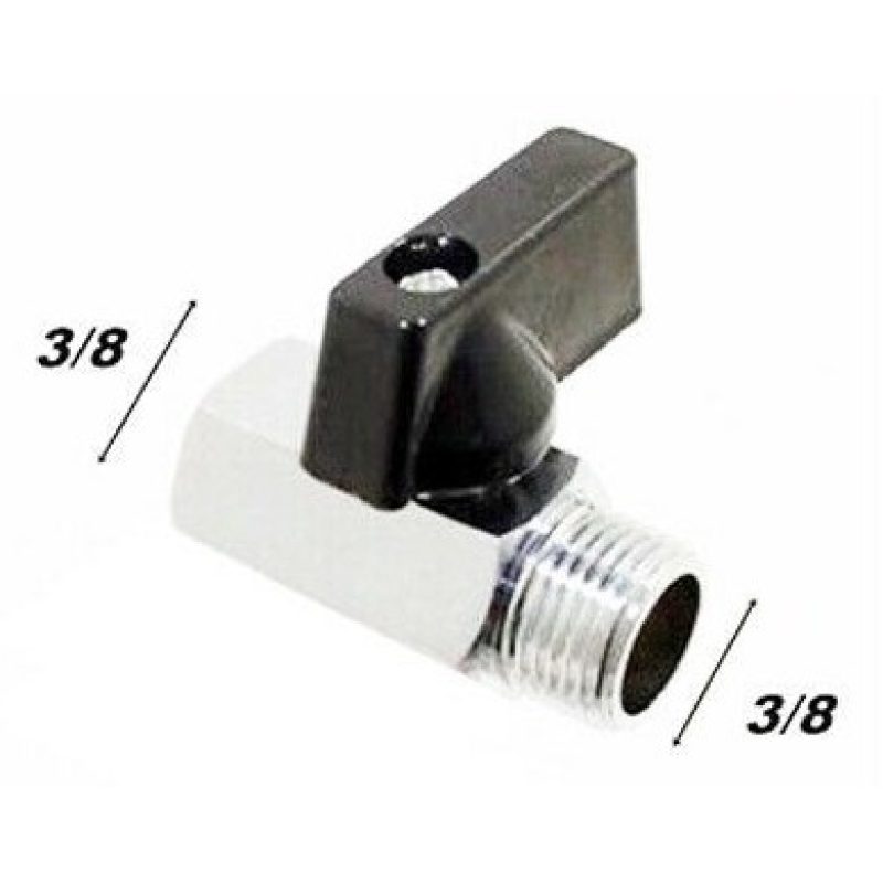 DOBO Rubinetto a sfera 3/8 attacco maschio femmina cromato mini val...