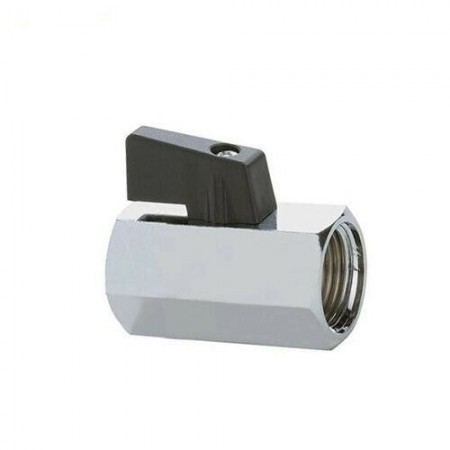 Rubinetto a sfera 3/8" 1/2" attacco femmina cromato chiusura a leva bricolage