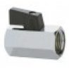 DOBO Rubinetto a sfera 3/8" 1/2" attacco femmina cromato chiusura a...