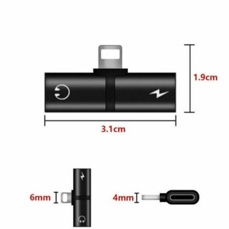 Adattatore convertitore di carica e cuffie connettore OTG lightning maschio LGT