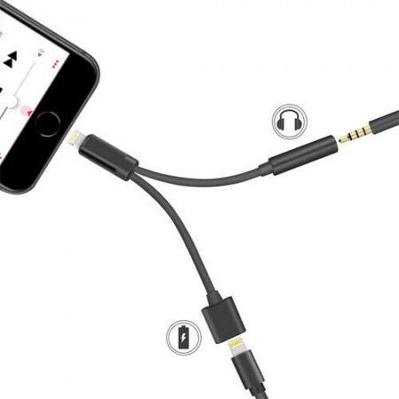 Adattatore convertitore cuffie caricatore Lightning Jack 3,5 mm caricabatterie