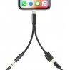 DOBO Adattatore convertitore cuffie caricatore Lightning Jack 3,5 m...