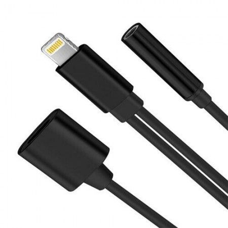 Adattatore convertitore cuffie caricatore Lightning Jack 3,5 mm caricabatterie